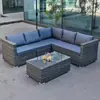 Sofá de Ratán para Exteriores, Impermeable, Protección Solar, Ocio, Silla Doble de Ratán de Hierro Forjado, Juego de Muebles para Exteriores, Balcón, Aire Libre