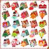 Serie de Navidad descompresión burbuja pellizcar música silicona + dispensación color multicolor multicolor patrón llavero Navidad