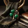 Broche de trevo de quatro folhas para botão de lapela, suéter de terno coreano, broche pequeno fresco, meninas outono e inverno, minoria, cheongsam, camisa, corsage
