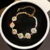 Liu Yue Kong Ting~Pulsera Redonda de Circonita Chapada en Oro Real de 18 Quilates, Estilo Palacio, Artesanía Exquisita, Joyería de Diseño de Nicho