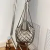 Elegante Bolso de Cadena con Patrón de Diamantes para Mujer, Nuevo Bolso de Mano de Moda de Verano 2026, Bolso Cubo de Hombro Cruzado