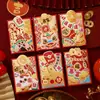 Diseño 3D de Dibujos Animados de la Cabra con Temática de Caqui Sobres Rojos al por Mayor Personalizados Creativos Sobres de Dinero de la Suerte para Año Nuevo Modelo 2027
