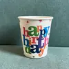 Prato de Papel Descartável para Festa de Aniversário, Copo de Papel, Balão Colorido, Toalha de Mesa, Conjunto de Piquenique Estilo Festa Camping Pronto para Atacado