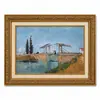 Pintura al Óleo Estilo Jardín de Olivos Campo de Van Gogh con Marco Dorado Vintage Sala de Estar Entrada Arte de Pared con Marco Pintura Decorativa Decoración de Pared para Casa de Huéspedes