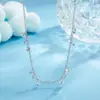Nuevo Collar de Diamantes Brillantes Galaxia Fluida Temperamento Femenino Versátil Cadena Clavicular Ajustable Gargantilla de Lujo Ligero para Mujer