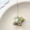 Esmalte Colorido fada orquídea gradiente flor colorida chapéu diy joia artesanal pingente brincos colar material com contas