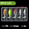 5 Peças/Lote Hélice Isca Iscas Artificiais Superfície da Água Flutuante Fluxo Perturbado Isca Pesca de Água Doce Isca para Robalo Peixe-preto