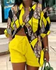 T9060 Ropa de mujer transfronteriza europea y americana nuevo comercio exterior Amazon AliExpress estampado de moda temperamento commuter conjunto de dos piezas