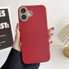 Capa de celular simples de couro liso com furos finos para iPhone16promax antiqueda 14 cor sólida 12 novo 11/15