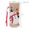 Nova decoração de Natal linho bordado capa de vinho decoração de garrafa de vinho bolsa para garrafa de vinho bolsa de vinho capa de garrafa de vinho de Natal