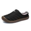 Zapatillas de Algodón con Forro de Polar para Hombre de Invierno Zapatos Cálidos de Algodón Acolchado para Interiores Calzado de Casa Doble Uso Zapatos de Algodón Acolchado