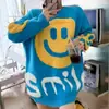 Suéter Grueso de Punto Estilo Coreano Cara Sonriente Oversize Holgado Adelgazante Estilo Perezoso para Mujer Otoño e Invierno Nuevo Suéter para Mujer