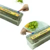 Caja de Film Plástico con Cortador Hogareño Grado Alimenticio Cuchillo Deslizante Máquina Empaquetadora de Frutas Caja de Corte Universal Rollo Grande Comercial