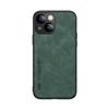 Para Apple 16 Funda Protectora de Piel de Oveja iphone15ProMax Funda de Teléfono con Patrón de Cuero 14 Cubierta Total Agujero Fino Resistente a Caídas