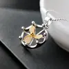 Nafoge joyería de plata de ley al por mayor colgante chapado en oro plata 925 corona pequeño molino de viento colgante de plata de ley