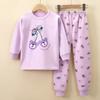 Conjunto de Roupa Íntima Infantil Algodão Puro Roupas de Casa para Meninas Adolescentes Meninos Crianças Médias e Grandes Roupas Quentes de Outono Calças de Outono Roupas Infantis