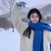 Colección de Bufandas de Mohair de Color Sólido de Otoño e Invierno, Bufandas Atmosféricas Estilo Coreano, Bufandas Chal Ampliadas y Engrosadas al por Mayor