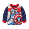 Ropa Infantil de Comercio Exterior en Stock, Ropa para el Hogar, Conjuntos de Algodón para Niños, Pijamas de Aire Acondicionado, Marvel Capitán América, Venta al por Mayor Transfronteriza Directa de Fábrica