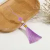 Nudo Chino Colgante de Borla Estilo Antiguo Marcapáginas Accesorio Hanfu Creativo DIY Bolsita para Coche Colgante de Borla