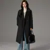 Abrigo de Lana Cachemir Doble Cara 2025 Nuevo Otoño e Invierno Elegante de Un Botón Abrigo de Lana para Mujer Abrigo Alto