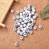 Cerâmica colorida 6mm contas soltas alta temperatura esmalte de flor diy pulseira colar material de tecelagem acessórios de joia contas de cauda com contas