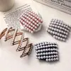 Headband Dobrável Retrátil Portátil para Mulheres Pérola 2025 Novo Estilo Grampo de Cabelo Viagem Passeio Elástico de Cabelo Headband para Lavar o Rosto