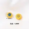 Nuevo anillo de cobre bañado en oro con incrustaciones de diamantes, caja mágica, cara de anillo pasante, accesorios de joyería hechos a mano con cuentas para pulsera y collar de cristal DIY
