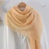 Bufanda de Algodón y Lino Burbuja de Comercio Exterior, Bufanda de Seda para Mujer, Pañuelo Versátil para la Cabeza, Bufanda Larga para Proteger del Sol, Bufanda de Color Sólido, Venta al por Mayor desde el Fabricante