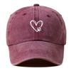 Temu Xiyin gorra de béisbol de color sólido lavada transfronteriza estampado de garra de perro amor protección solar para exteriores gorra de béisbol gorra de visera