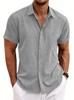 Moletom solto masculino de algodão ebeey para homens da Amazon Sweatshirt de linho de algodão Camisa de manga curta masculina plus size de praia