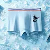 Roupa Íntima Masculina, Malha de Seda Gelo, Novo Estilo de Verão, Fina com Estampa de Desenho Animado, Cuecas Boxer Infantis de Tamanho Médio e Grande, Boxer para Estudantes