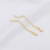 Cadena extendida de oro de 14/18 quilates con baño de cobre, pulsera, collar, cadena en espiral ajustable, cadena de cola extendida DIY