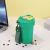 Nova Caneca de Café Antivazamento Transfronteiriça Simples Sensação de Alto Padrão Aço Inoxidável 316 Caneca Térmica Alça Portátil Copo Quadrado