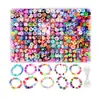 Venta transfronteriza de set de 24 compartimentos de cuentas de arcilla blanda para pulseras, collares y accesorios DIY para niños, directo del fabricante