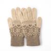 Luvas de Cashmere Femininas 100% Cashmere Puro Outono e Inverno Novo Padrão de Floco de Neve Coração Tricotadas Quentes Luvas de Cinco Dedos
