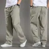 Pantalones de Chándal de Algodón Holgados Transpirables de Pierna Ancha para Hombre, Pantalones Deportivos Casuales Rectos