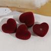 Pendientes de resina con forma de corazón de color rojo vino con medio agujero y doble cara que combinan con todo, horquilla para el pelo femenina, accesorios de joyería DIY