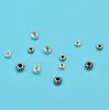 Plata de Ley S925 Cuentas de Rueda Rayada Cuentas Espaciadoras Pulsera de Cuerda Trenzada Hecha a Mano Pulsera Cuentas Sueltas de Plata Accesorios para Joyería DIY