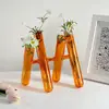 Tubo de Ensaio Vaso de Vidro Recipiente de Pequeno Diâmetro Arte Sala de Estar Ornamento Vintage Arranjo de Flores Vaso de Flores de Alta Qualidade Luxo Leve Retrô