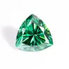 Wuzhou Piedra Preciosa Verde Esmeralda Moissanita Natural Triángulo Gordo Joyería Collar Colgante Anillo Piedra Preciosa Piedra Suelta Piedra Principal