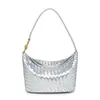 Bolsas Tejidas Artesanales de Nicho, Bolsos de Hombro Debajo del Brazo, Bolsos Cruzados para Mujer, Estilo Vintage de Vacaciones, Bolsos Tipo Almohada de Segunda Mano, Bolsos de Piel Suave para Mujer
