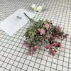 Hierba Rosa de Jade Simulada Decoración de Piso para Hogar Interior Planta Falsa Ramo de Flores Artificiales Arreglo Floral Decorativo
