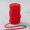 Cuerda de algodón colorida de 3 hebras para tejer a mano, cordón para llavero, cordón de atar, material para hacer tapices de pared, kit de materiales, cuerda marrón