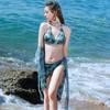 Bikini de dos piezas para mujer, nuevo estilo 2026, traje de baño sexy, puro deseo, de alta gama, bikini para aguas termales, conjunto de tres piezas