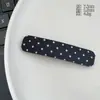 Tecido Preto e Branco Bolinhas Presilha de Cabelo BB Clip Estilo Coreano Simples Versátil Presilha de Cabelo Lateral Presilha para Cabelos Rebeldes Pinça Pinça Clip Acessórios de Cabelo