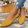 Comércio exterior transfronteiriço malha plus size sapatos femininos 2024 primavera e outono novos confortáveis respiráveis moda Joker sapatos baixos casuais