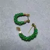 Colar Torcido Multifacetado de Granada Natural, Gargantilha da Moda com Contas de Arroz em Formato de Bola de Futebol, Pulseira Colorida de Turmalina e Espinélio para Melhor Amiga