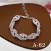 Pulsera de cadena tejida con garras de diamantes de imitación simples de origen transfronterizo, europea y americana, pulsera de vestir de alto rendimiento que combina con todo, pulsera de diamantes completa.