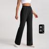 Athena lulu Calças Largas Esportivas Femininas Lavagem de Areia Modal Calças Retas Largas Cintura Alta Calças para Corrida Fitness