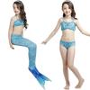 Traje de baño de sirena para niña traje de baño de sirena para niños traje de baño de dos piezas de sirena para mujer bikini de tres piezas aletas